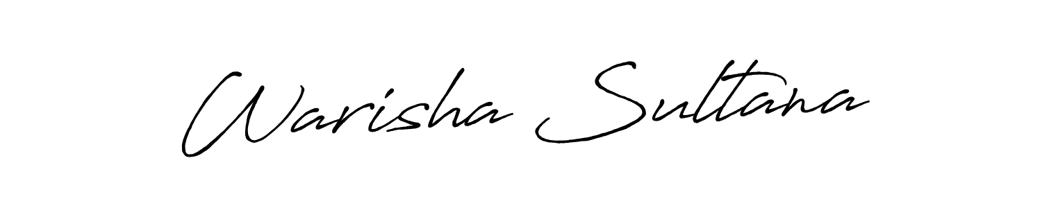 Make a beautiful signature design for name Warisha Sultana. With this signature (Antro_Vectra_Bolder) style, you can create a handwritten signature for free. Warisha Sultana signature style 7 images and pictures png