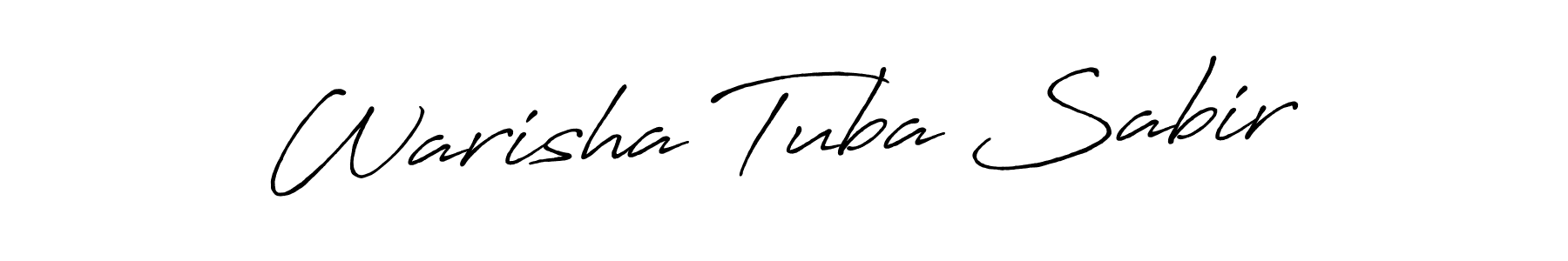 Warisha Tuba Sabir stylish signature style. Best Handwritten Sign (Antro_Vectra_Bolder) for my name. Handwritten Signature Collection Ideas for my name Warisha Tuba Sabir. Warisha Tuba Sabir signature style 7 images and pictures png