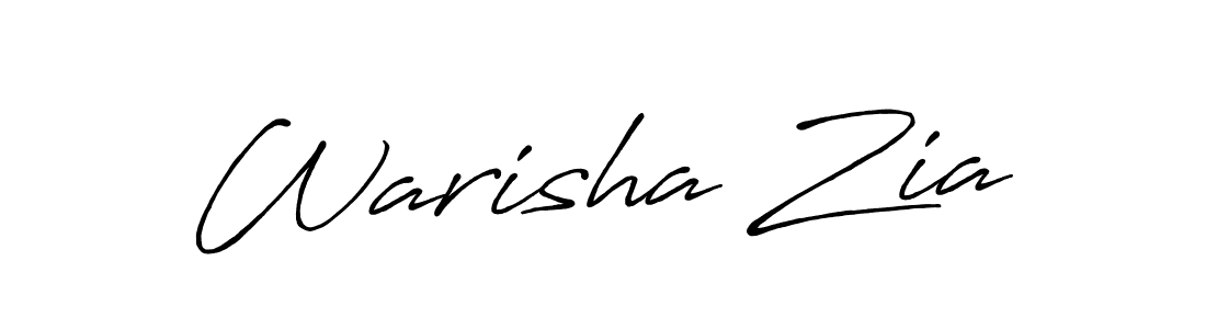 Create a beautiful signature design for name Warisha Zia. With this signature (Antro_Vectra_Bolder) fonts, you can make a handwritten signature for free. Warisha Zia signature style 7 images and pictures png