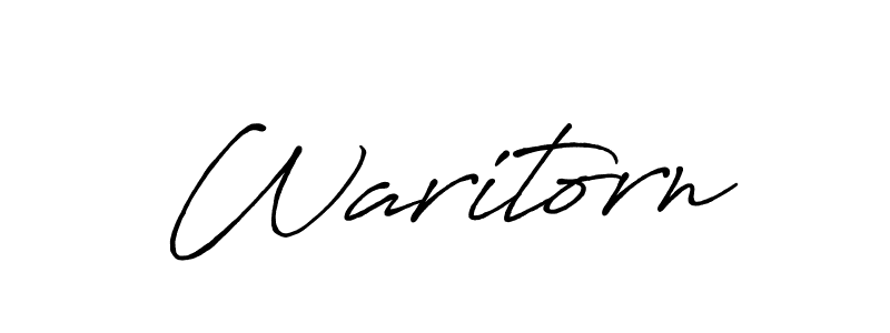 Make a beautiful signature design for name Waritorn. With this signature (Antro_Vectra_Bolder) style, you can create a handwritten signature for free. Waritorn signature style 7 images and pictures png