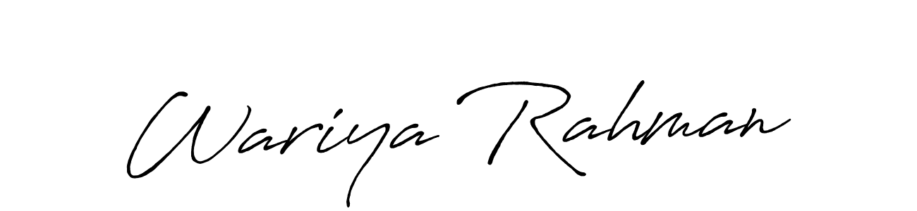 You can use this online signature creator to create a handwritten signature for the name Wariya Rahman. This is the best online autograph maker. Wariya Rahman signature style 7 images and pictures png