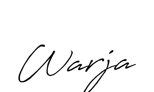 It looks lik you need a new signature style for name Warja. Design unique handwritten (Antro_Vectra_Bolder) signature with our free signature maker in just a few clicks. Warja signature style 7 images and pictures png