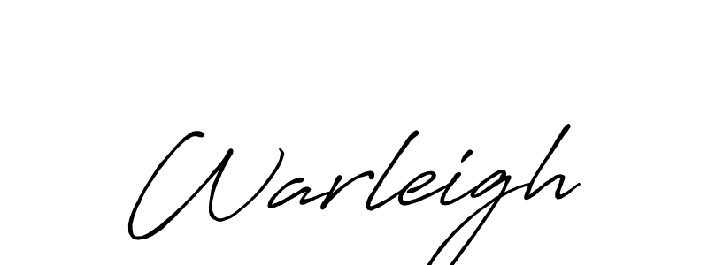 How to make Warleigh name signature. Use Antro_Vectra_Bolder style for creating short signs online. This is the latest handwritten sign. Warleigh signature style 7 images and pictures png