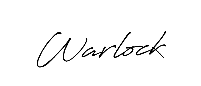 Use a signature maker to create a handwritten signature online. With this signature software, you can design (Antro_Vectra_Bolder) your own signature for name Warlock. Warlock signature style 7 images and pictures png