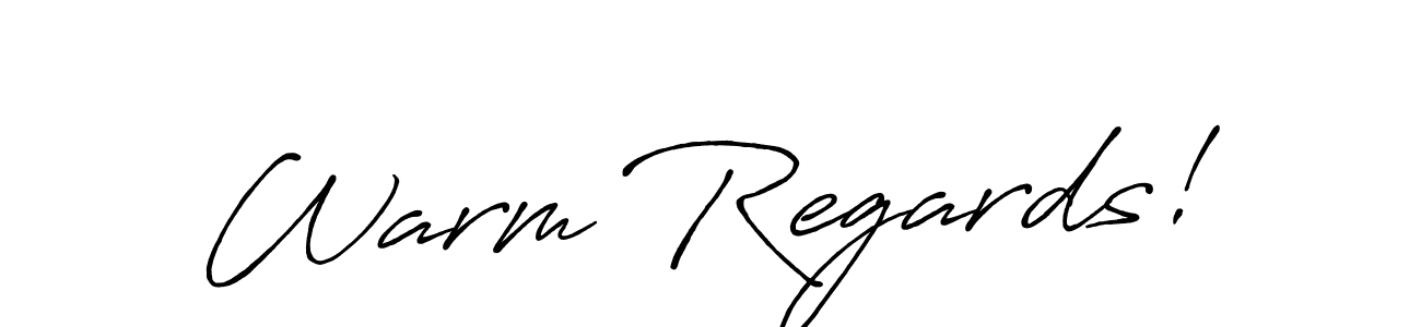 Similarly Antro_Vectra_Bolder is the best handwritten signature design. Signature creator online .You can use it as an online autograph creator for name Warm Regards!. Warm Regards! signature style 7 images and pictures png