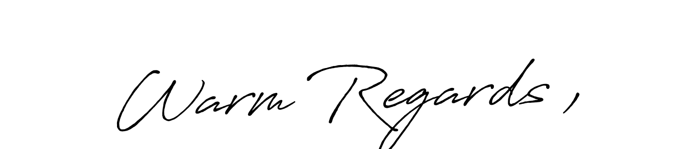 How to Draw Warm Regards , signature style? Antro_Vectra_Bolder is a latest design signature styles for name Warm Regards ,. Warm Regards , signature style 7 images and pictures png