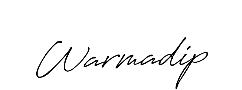How to make Warmadip signature? Antro_Vectra_Bolder is a professional autograph style. Create handwritten signature for Warmadip name. Warmadip signature style 7 images and pictures png