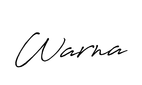 Use a signature maker to create a handwritten signature online. With this signature software, you can design (Antro_Vectra_Bolder) your own signature for name Warna. Warna signature style 7 images and pictures png