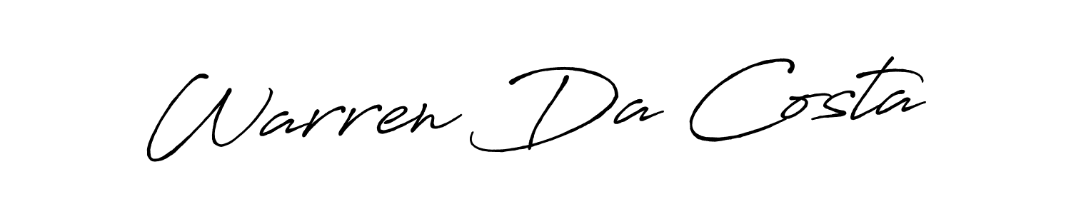 Similarly Antro_Vectra_Bolder is the best handwritten signature design. Signature creator online .You can use it as an online autograph creator for name Warren Da Costa. Warren Da Costa signature style 7 images and pictures png