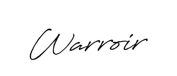 Warroir stylish signature style. Best Handwritten Sign (Antro_Vectra_Bolder) for my name. Handwritten Signature Collection Ideas for my name Warroir. Warroir signature style 7 images and pictures png