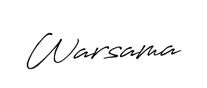 Create a beautiful signature design for name Warsama. With this signature (Antro_Vectra_Bolder) fonts, you can make a handwritten signature for free. Warsama signature style 7 images and pictures png