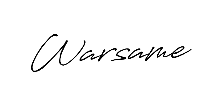 How to make Warsame signature? Antro_Vectra_Bolder is a professional autograph style. Create handwritten signature for Warsame name. Warsame signature style 7 images and pictures png
