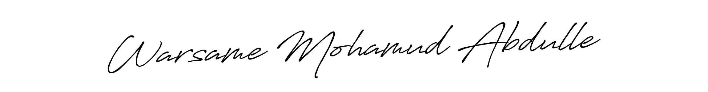 if you are searching for the best signature style for your name Warsame Mohamud Abdulle. so please give up your signature search. here we have designed multiple signature styles  using Antro_Vectra_Bolder. Warsame Mohamud Abdulle signature style 7 images and pictures png