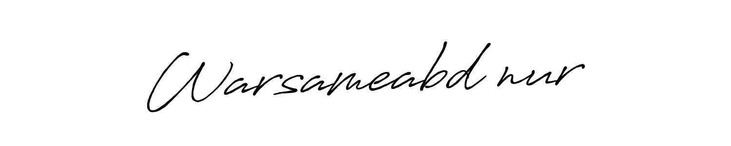 Make a beautiful signature design for name Warsameabdınur. With this signature (Antro_Vectra_Bolder) style, you can create a handwritten signature for free. Warsameabdınur signature style 7 images and pictures png