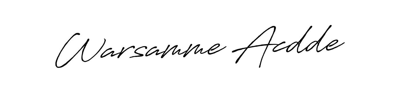 Once you've used our free online signature maker to create your best signature Antro_Vectra_Bolder style, it's time to enjoy all of the benefits that Warsamme Acdde name signing documents. Warsamme Acdde signature style 7 images and pictures png