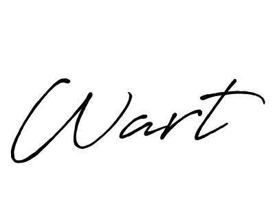 How to make Wart signature? Antro_Vectra_Bolder is a professional autograph style. Create handwritten signature for Wart name. Wart signature style 7 images and pictures png