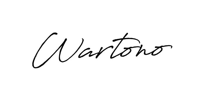 The best way (Antro_Vectra_Bolder) to make a short signature is to pick only two or three words in your name. The name Wartono include a total of six letters. For converting this name. Wartono signature style 7 images and pictures png