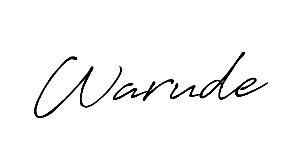 Also we have Warude name is the best signature style. Create professional handwritten signature collection using Antro_Vectra_Bolder autograph style. Warude signature style 7 images and pictures png