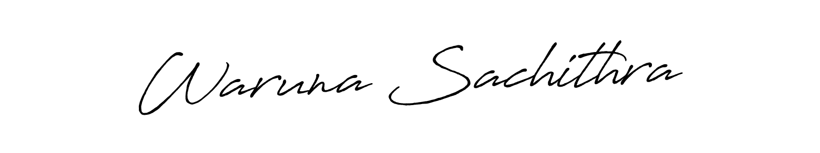 Create a beautiful signature design for name Waruna Sachithra. With this signature (Antro_Vectra_Bolder) fonts, you can make a handwritten signature for free. Waruna Sachithra signature style 7 images and pictures png