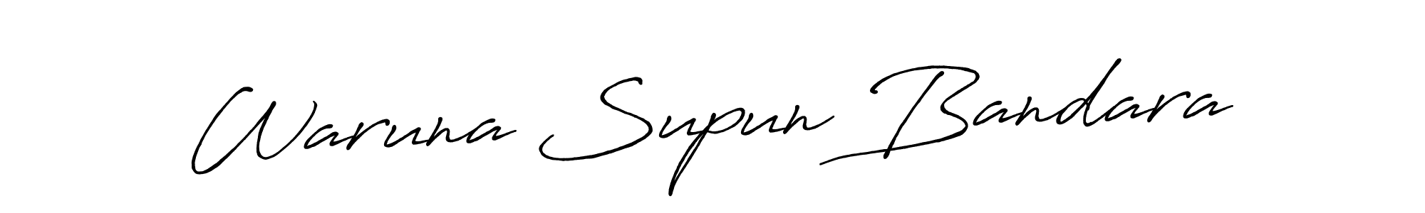 This is the best signature style for the Waruna Supun Bandara name. Also you like these signature font (Antro_Vectra_Bolder). Mix name signature. Waruna Supun Bandara signature style 7 images and pictures png