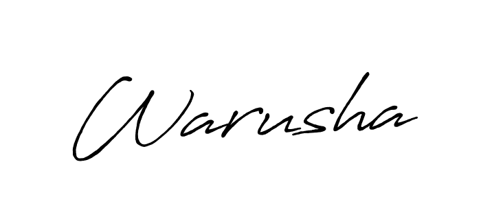 Make a beautiful signature design for name Warusha. With this signature (Antro_Vectra_Bolder) style, you can create a handwritten signature for free. Warusha signature style 7 images and pictures png