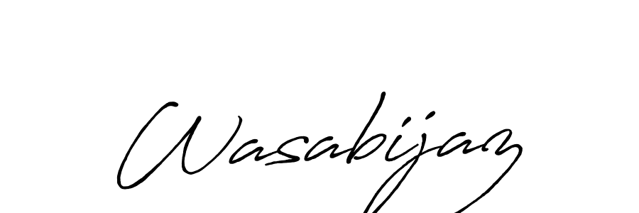 Create a beautiful signature design for name Wasabijaz. With this signature (Antro_Vectra_Bolder) fonts, you can make a handwritten signature for free. Wasabijaz signature style 7 images and pictures png