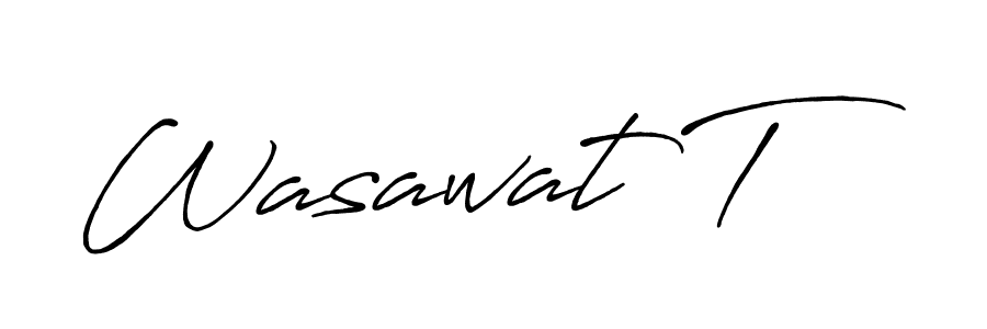 Create a beautiful signature design for name Wasawat T. With this signature (Antro_Vectra_Bolder) fonts, you can make a handwritten signature for free. Wasawat T signature style 7 images and pictures png