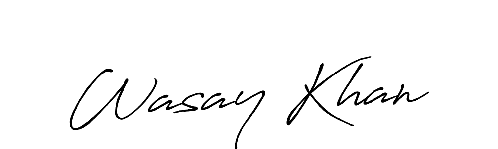 How to make Wasay Khan signature? Antro_Vectra_Bolder is a professional autograph style. Create handwritten signature for Wasay Khan name. Wasay Khan signature style 7 images and pictures png