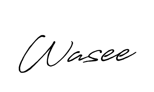 Make a beautiful signature design for name Wasee. With this signature (Antro_Vectra_Bolder) style, you can create a handwritten signature for free. Wasee signature style 7 images and pictures png