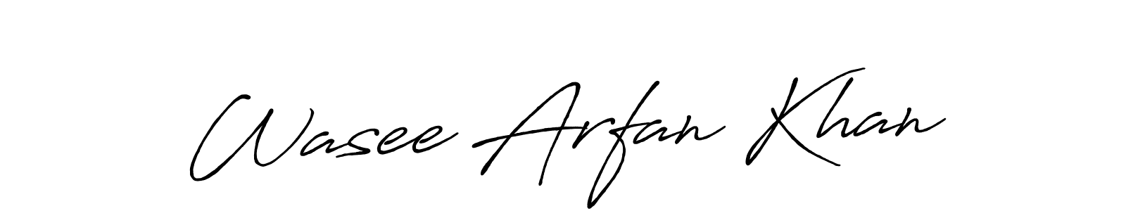 Make a short Wasee Arfan Khan signature style. Manage your documents anywhere anytime using Antro_Vectra_Bolder. Create and add eSignatures, submit forms, share and send files easily. Wasee Arfan Khan signature style 7 images and pictures png