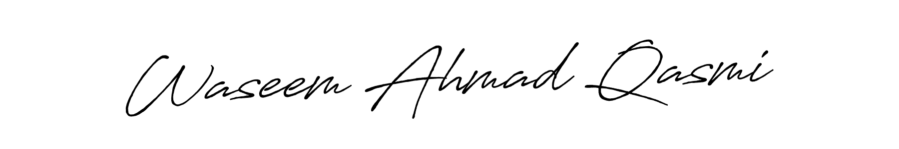 Antro_Vectra_Bolder is a professional signature style that is perfect for those who want to add a touch of class to their signature. It is also a great choice for those who want to make their signature more unique. Get Waseem Ahmad Qasmi name to fancy signature for free. Waseem Ahmad Qasmi signature style 7 images and pictures png