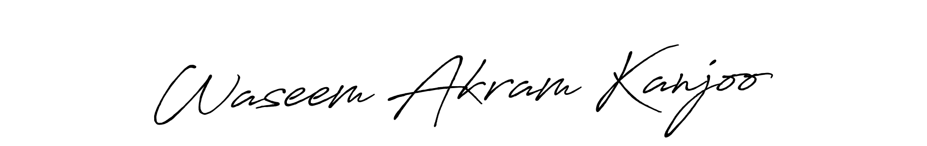 Waseem Akram Kanjoo stylish signature style. Best Handwritten Sign (Antro_Vectra_Bolder) for my name. Handwritten Signature Collection Ideas for my name Waseem Akram Kanjoo. Waseem Akram Kanjoo signature style 7 images and pictures png