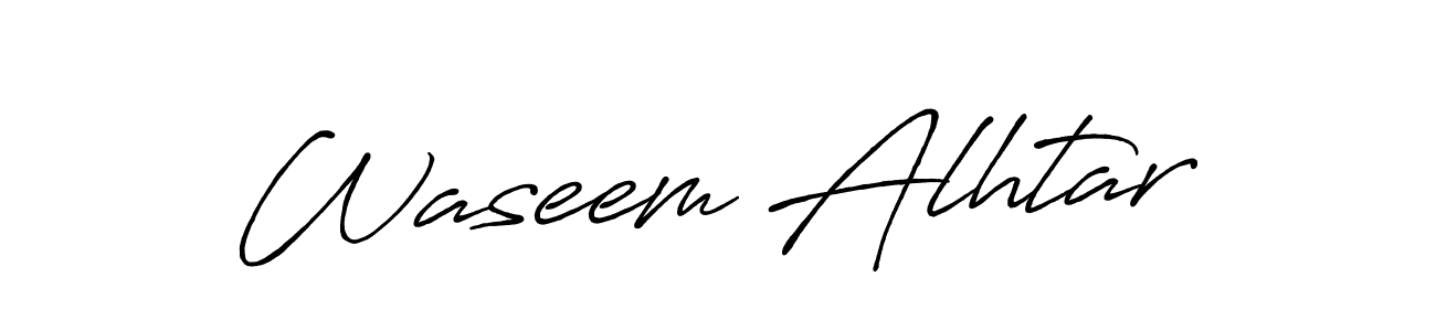 Antro_Vectra_Bolder is a professional signature style that is perfect for those who want to add a touch of class to their signature. It is also a great choice for those who want to make their signature more unique. Get Waseem Alhtar name to fancy signature for free. Waseem Alhtar signature style 7 images and pictures png