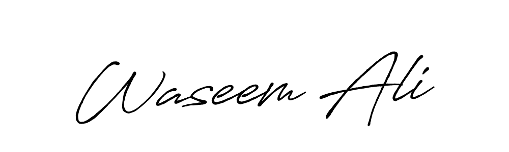 Use a signature maker to create a handwritten signature online. With this signature software, you can design (Antro_Vectra_Bolder) your own signature for name Waseem Ali. Waseem Ali signature style 7 images and pictures png