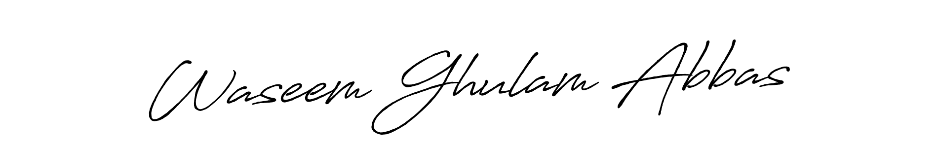 How to make Waseem Ghulam Abbas signature? Antro_Vectra_Bolder is a professional autograph style. Create handwritten signature for Waseem Ghulam Abbas name. Waseem Ghulam Abbas signature style 7 images and pictures png