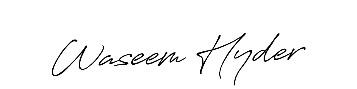 Make a beautiful signature design for name Waseem Hyder. Use this online signature maker to create a handwritten signature for free. Waseem Hyder signature style 7 images and pictures png