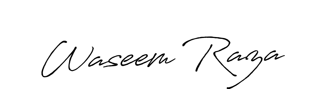 Use a signature maker to create a handwritten signature online. With this signature software, you can design (Antro_Vectra_Bolder) your own signature for name Waseem Raza. Waseem Raza signature style 7 images and pictures png