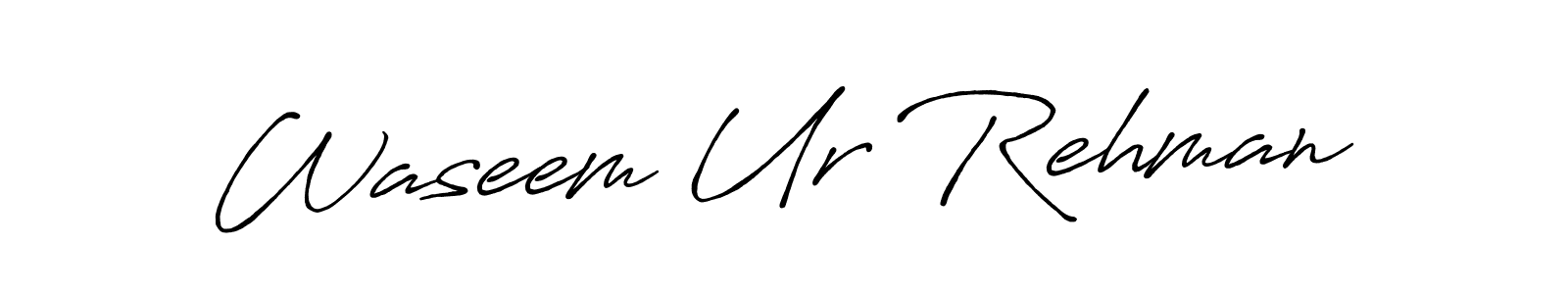 How to make Waseem Ur Rehman signature? Antro_Vectra_Bolder is a professional autograph style. Create handwritten signature for Waseem Ur Rehman name. Waseem Ur Rehman signature style 7 images and pictures png