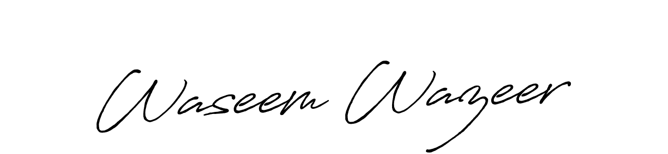 Also we have Waseem Wazeer name is the best signature style. Create professional handwritten signature collection using Antro_Vectra_Bolder autograph style. Waseem Wazeer signature style 7 images and pictures png