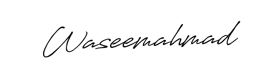 How to make Waseemahmad name signature. Use Antro_Vectra_Bolder style for creating short signs online. This is the latest handwritten sign. Waseemahmad signature style 7 images and pictures png