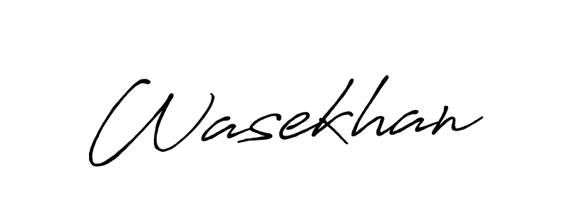How to make Wasekhan name signature. Use Antro_Vectra_Bolder style for creating short signs online. This is the latest handwritten sign. Wasekhan signature style 7 images and pictures png