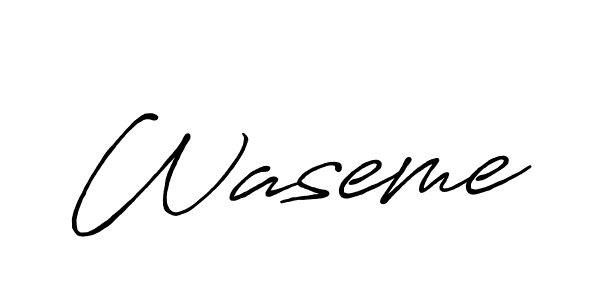 Create a beautiful signature design for name Waseme. With this signature (Antro_Vectra_Bolder) fonts, you can make a handwritten signature for free. Waseme signature style 7 images and pictures png