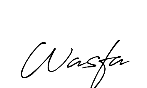 How to make Wasfa name signature. Use Antro_Vectra_Bolder style for creating short signs online. This is the latest handwritten sign. Wasfa signature style 7 images and pictures png