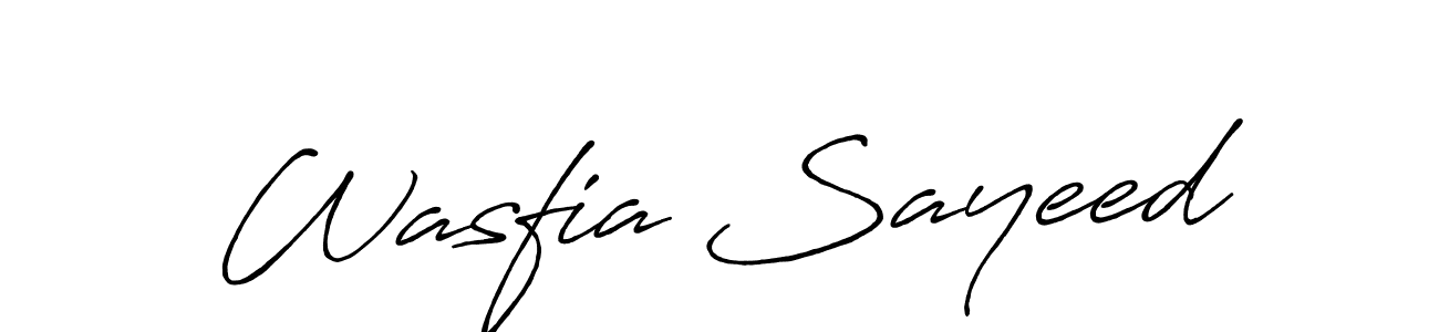 Create a beautiful signature design for name Wasfia Sayeed. With this signature (Antro_Vectra_Bolder) fonts, you can make a handwritten signature for free. Wasfia Sayeed signature style 7 images and pictures png