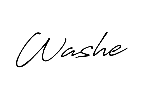 How to make Washe name signature. Use Antro_Vectra_Bolder style for creating short signs online. This is the latest handwritten sign. Washe signature style 7 images and pictures png