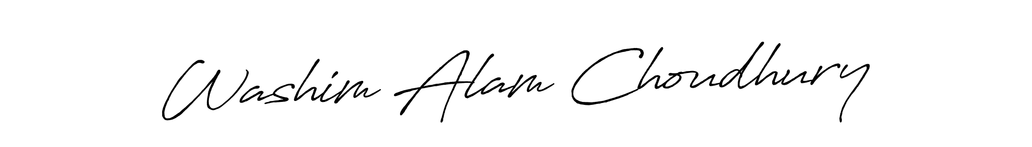 Create a beautiful signature design for name Washim Alam Choudhury. With this signature (Antro_Vectra_Bolder) fonts, you can make a handwritten signature for free. Washim Alam Choudhury signature style 7 images and pictures png