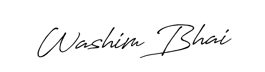 Make a beautiful signature design for name Washim Bhai. With this signature (Antro_Vectra_Bolder) style, you can create a handwritten signature for free. Washim Bhai signature style 7 images and pictures png
