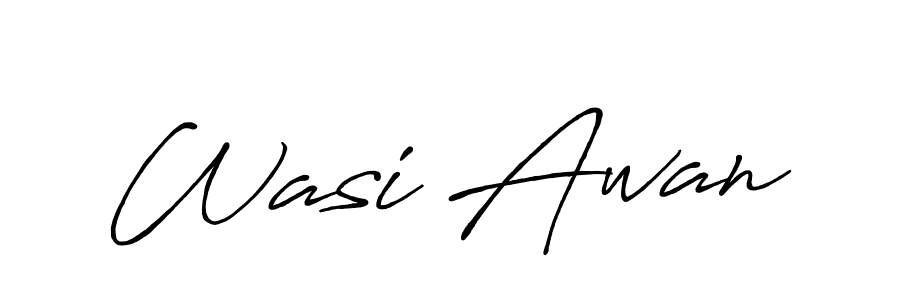 How to make Wasi Awan signature? Antro_Vectra_Bolder is a professional autograph style. Create handwritten signature for Wasi Awan name. Wasi Awan signature style 7 images and pictures png