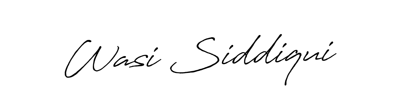 Design your own signature with our free online signature maker. With this signature software, you can create a handwritten (Antro_Vectra_Bolder) signature for name Wasi Siddiqui. Wasi Siddiqui signature style 7 images and pictures png