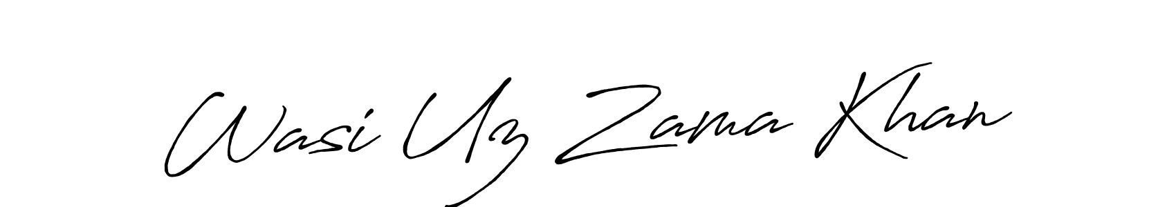 Also we have Wasi Uz Zama Khan name is the best signature style. Create professional handwritten signature collection using Antro_Vectra_Bolder autograph style. Wasi Uz Zama Khan signature style 7 images and pictures png